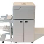 Microplex F32 toner available, printer shown with stacker and stand