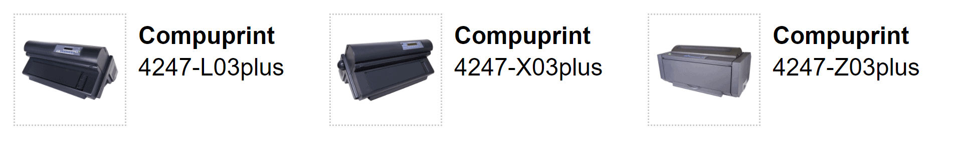Compuprint serial dot matrix printers